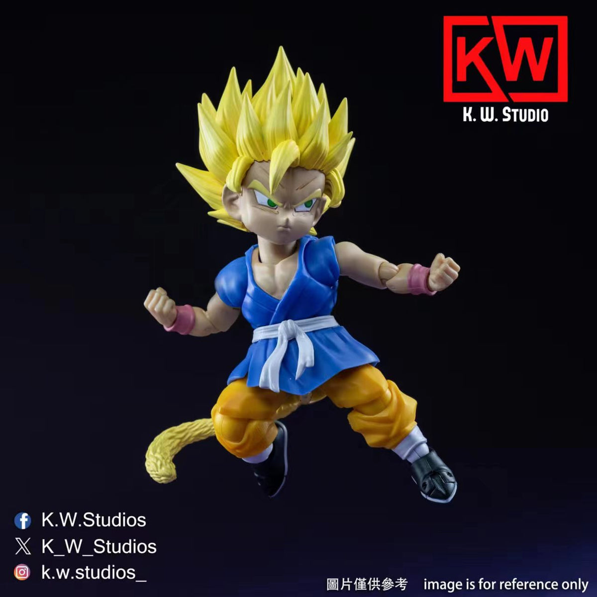 [PREORDER] KW Studio Son Goku GT Super Saiyan 1-3 Head Set