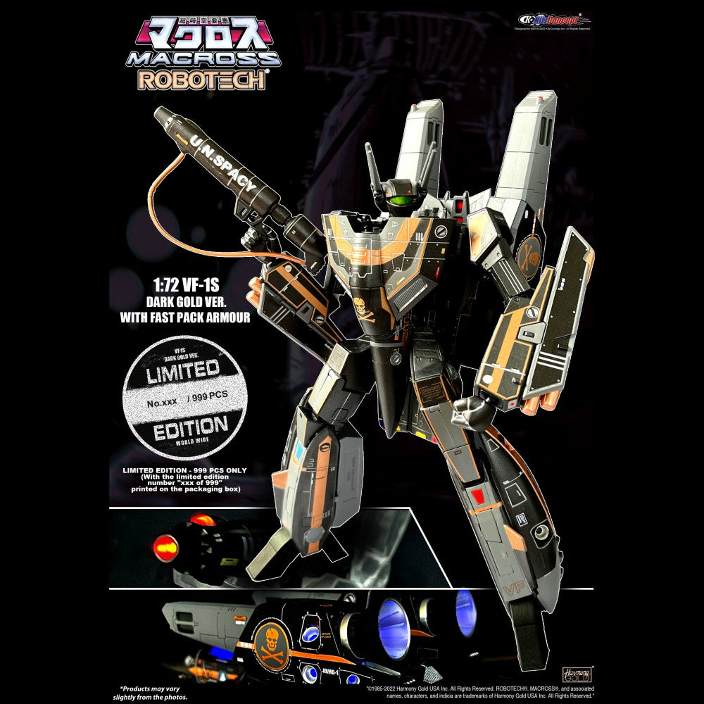 Macross 1/72 VF-1S Dark Gold w/ Fast Pack Armor - KitzConcept