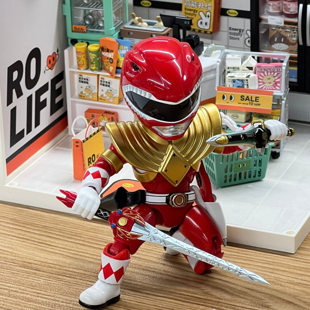 Action Q Power Rangers Action Q Shielded Mighty Morphin Red Ranger