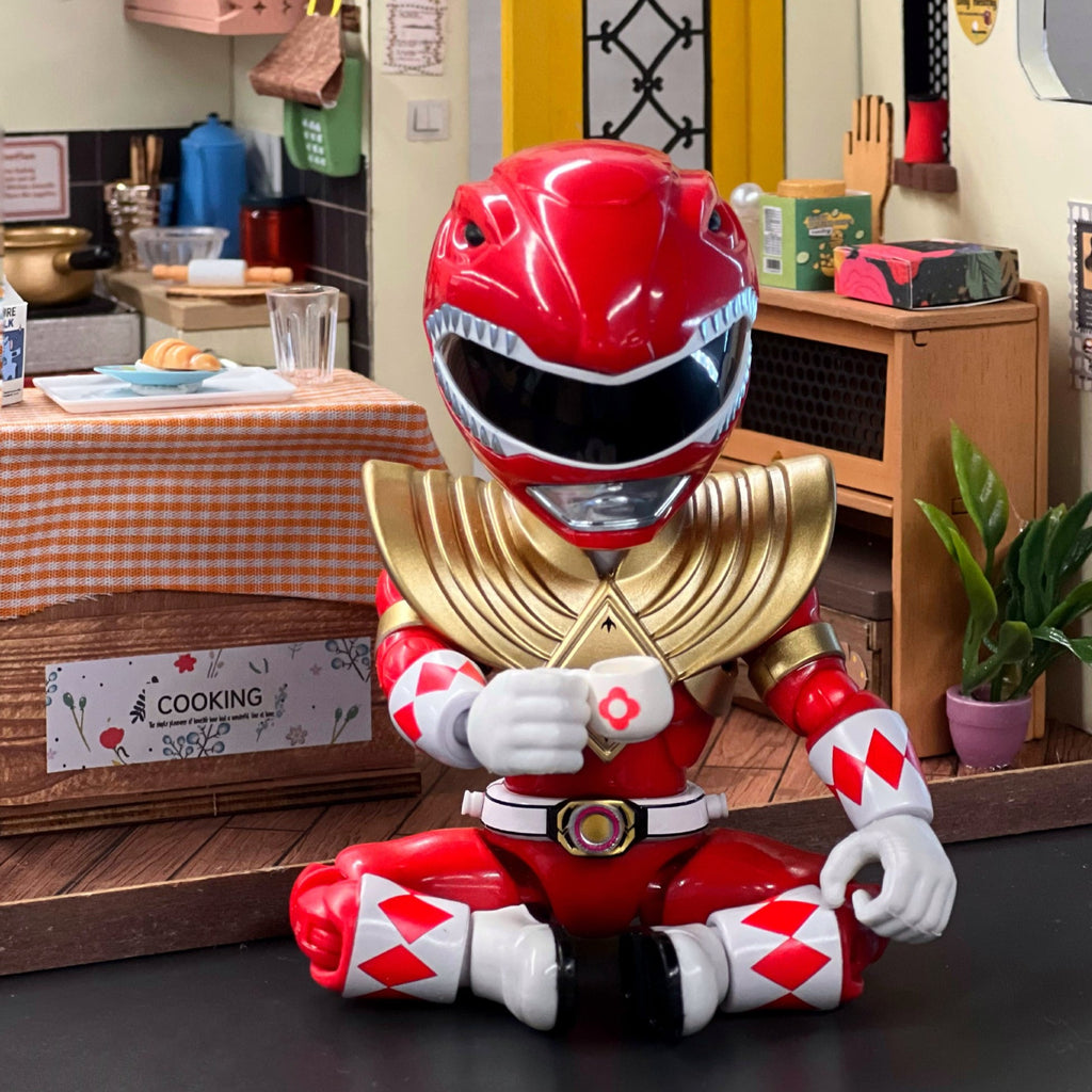 Action Q Power Rangers Action Q Shielded Mighty Morphin Red Ranger
