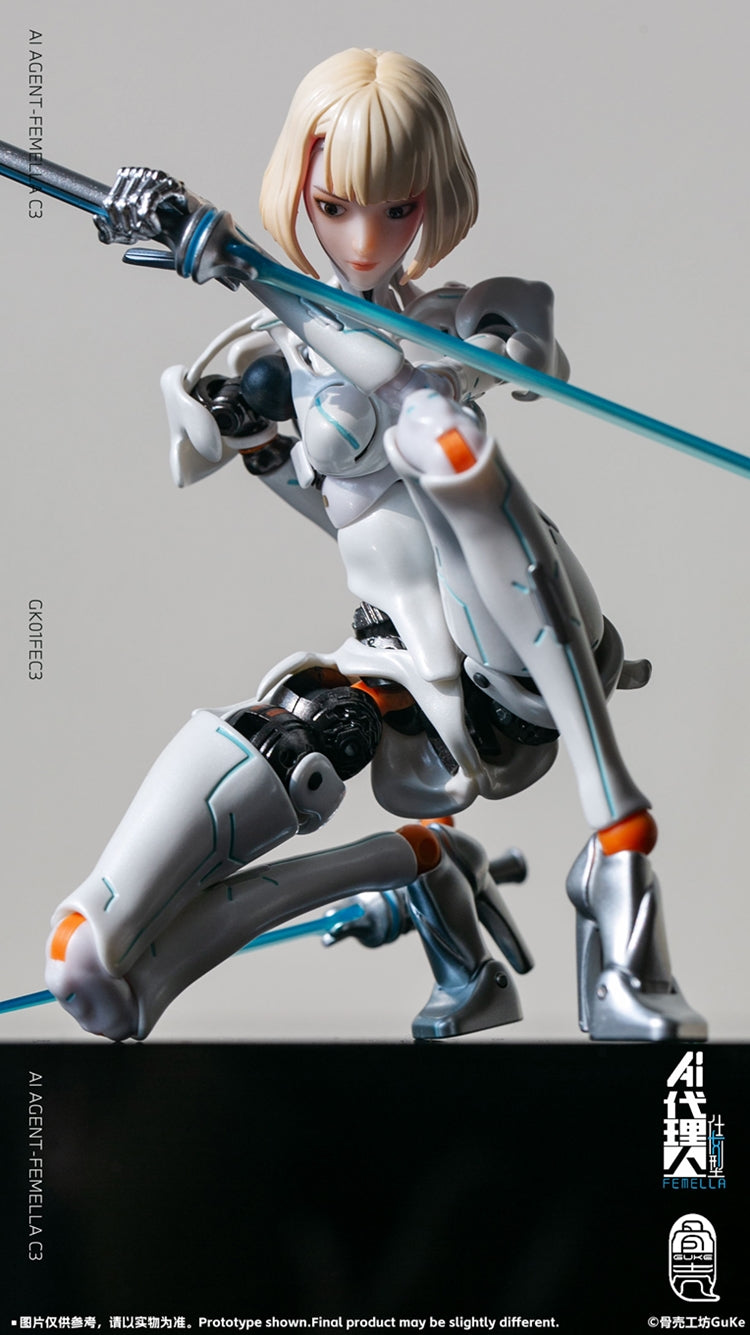 GUKE Agent-Femella C3 1/2 Action Figure - Solid Color Ver