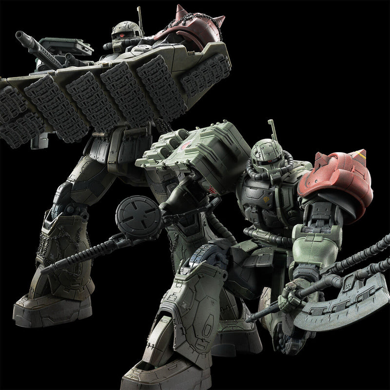 HG 1/144 Zaku II F LeShawn & Unidentified Zaku II Leshaun (Requiem of Vengeance)