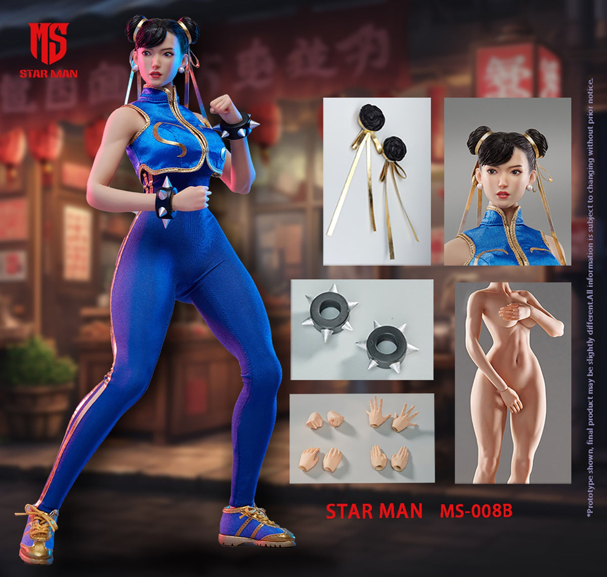 [PREORDER] Star Man MS-008B Chun-Li (Blue Jumpsuit)