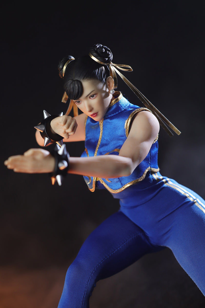 chun li blue dress Leg Avenue Women's Street Fighter Chun-Li Costume, Blue, Small/Medium