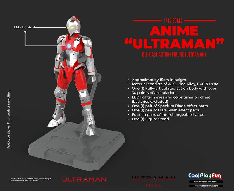 Ultraman Suit Anime Edition Diecast Action Figure