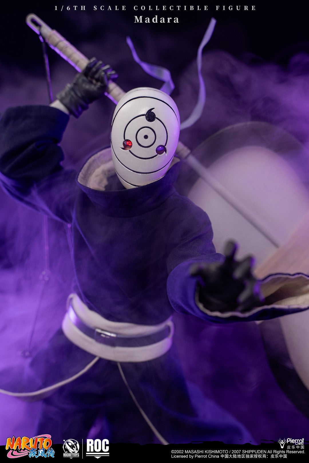 [PREORDER] ROCKET TOYS Madara Uchiha (White Mask) - Naruto 1/6 Scale Action Figure
