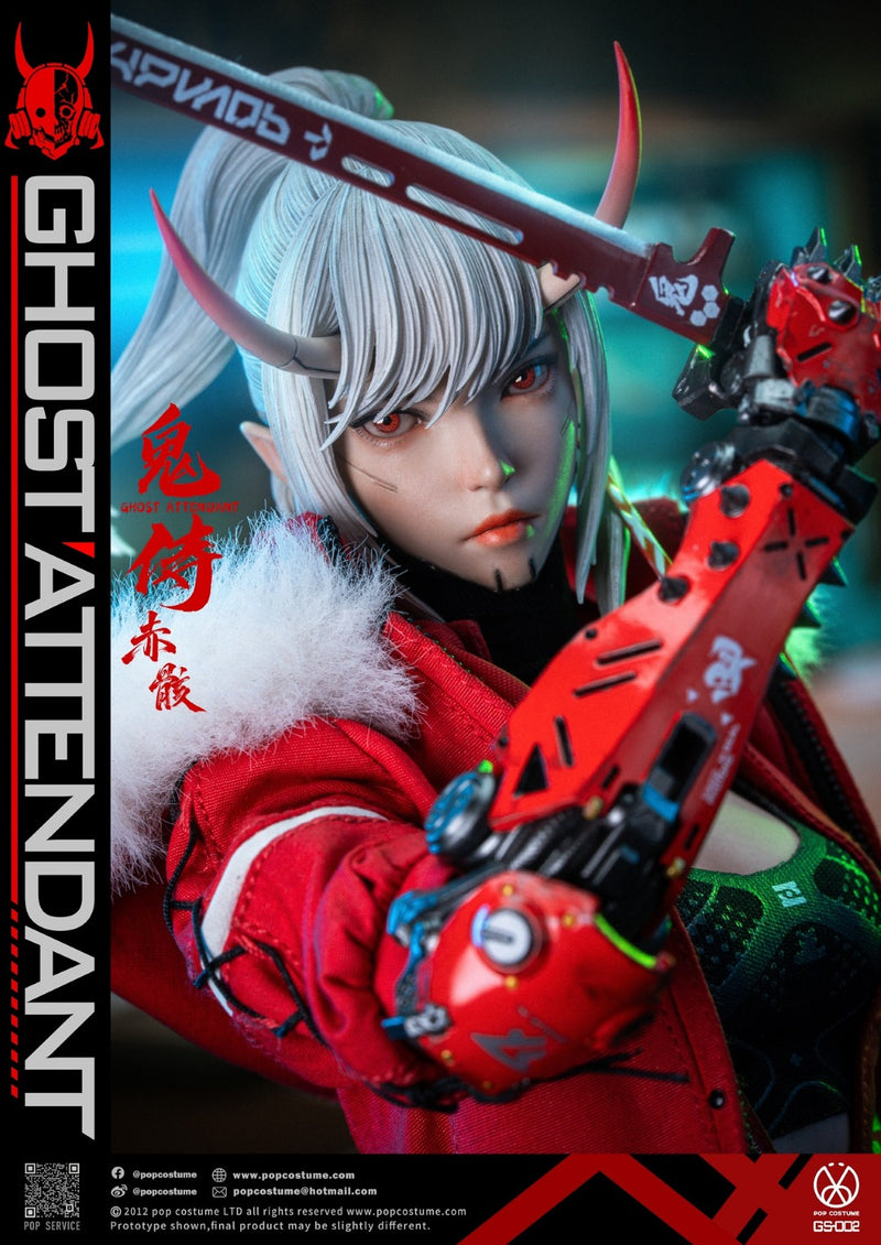POPCOSTUME GS-002 Ghost Attendant Red Remains 1/6 Action Figure