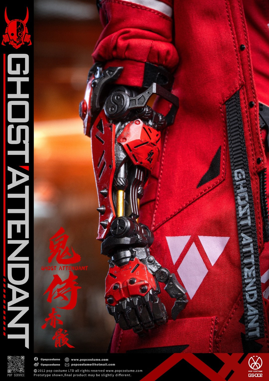 [PREORDER] POPCOSTUME GS-002 Ghost Attendant Red Remains 1/6 Action Figure