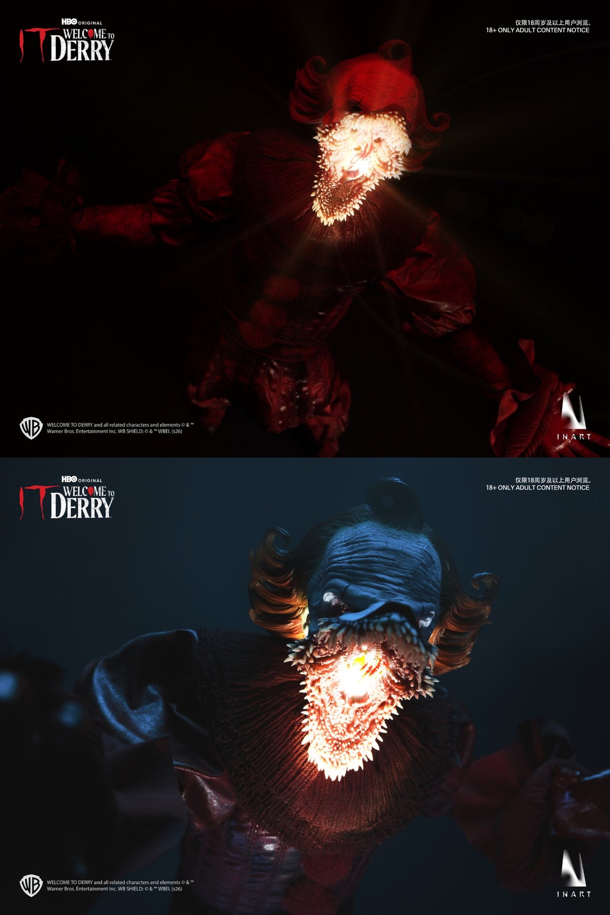 [PREORDER] INART Pennywise (Bloody Version) 1/6 Collectible Figure - IT: Welcome to Derry
