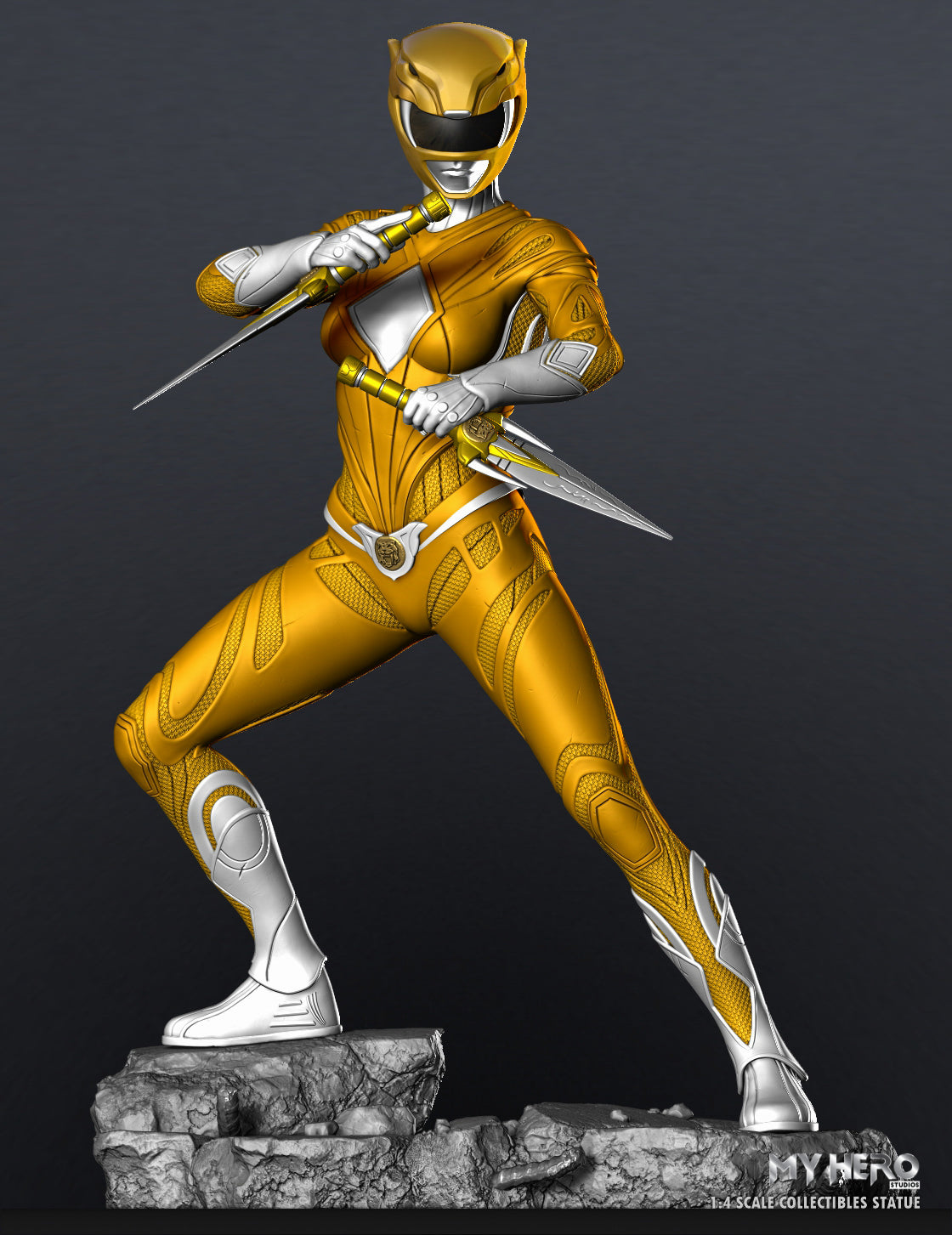 My Hero Studios Yellow Ranger 1/4 Scale Collectible Statue