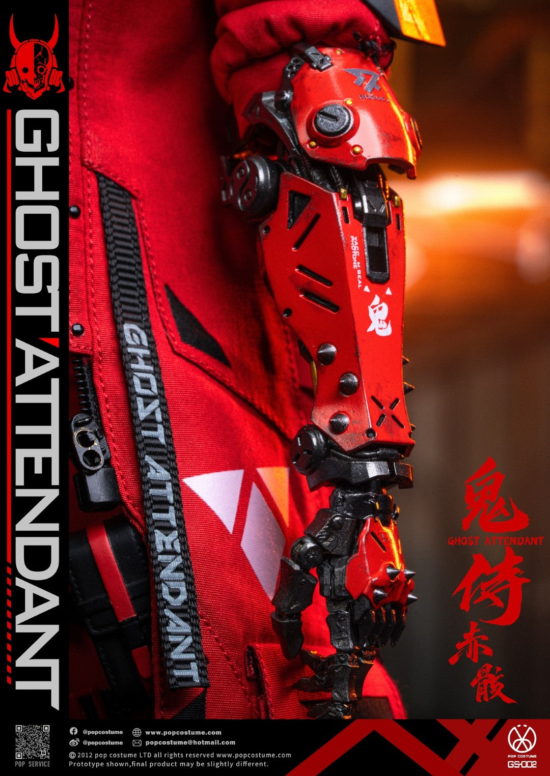 [PREORDER] POPCOSTUME GS-002 Ghost Attendant Red Remains 1/6 Action Figure