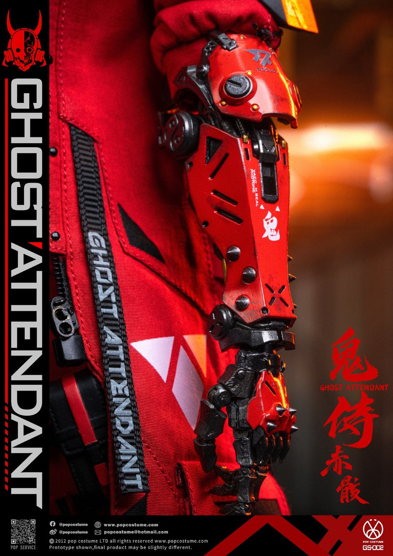 POPCOSTUME GS-002 Ghost Attendant Red Remains 1/6 Action Figure