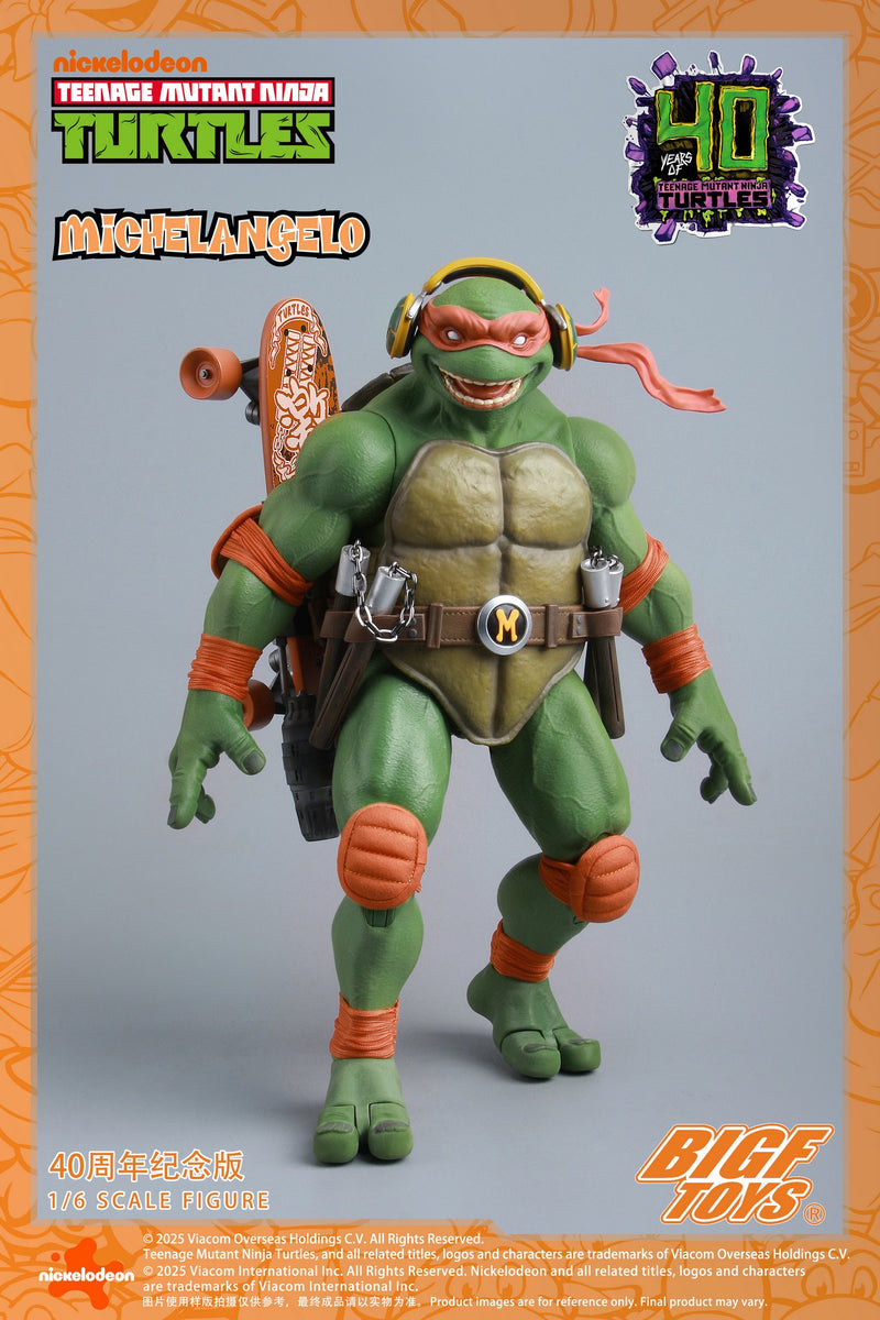 [PREORDER] BIGF Toys Michelangelo TMNT 40th Anniversary 1/6 Scale Figure