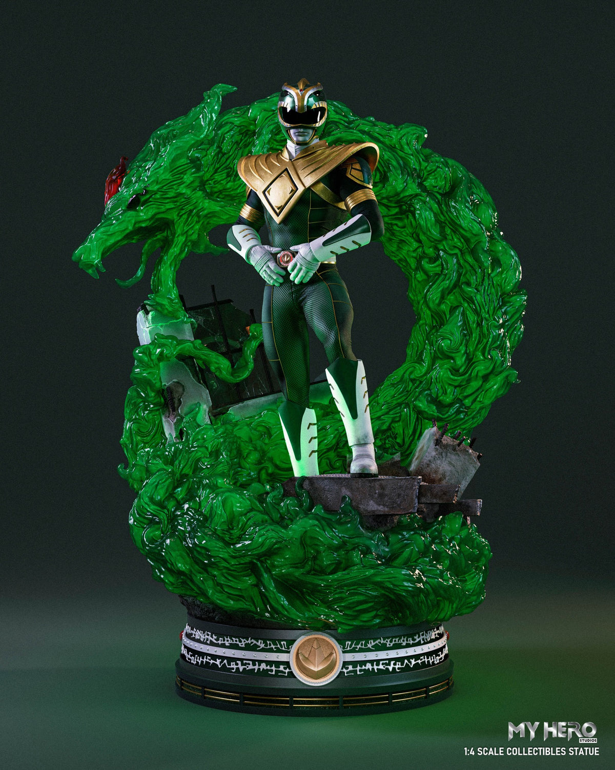 [PREORDER] My Hero Studios BITS Tribute Green Ranger 1/4 Scale Collectible Statue