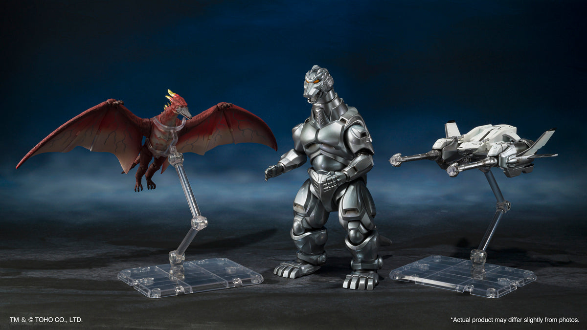 SH MonsterArts Mechagodzilla & Garuda & Fire Rodan Makuhari Decisive ...
