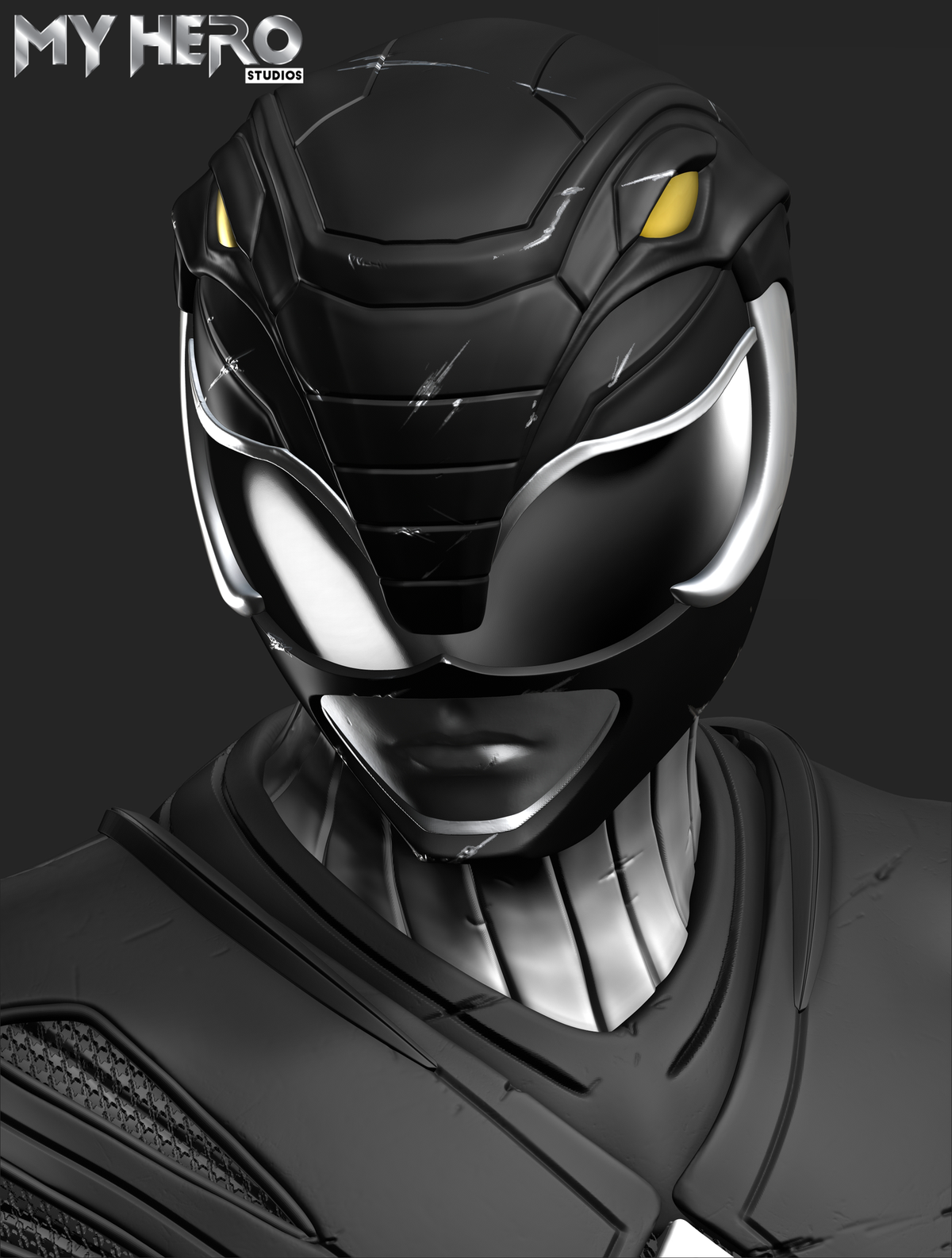 [PREORDER] My Hero Studios Black Ranger 1/4 Scale Collectible Statue
