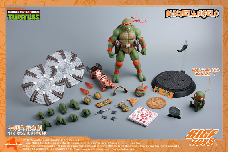 [PREORDER] BIGF Toys Michelangelo TMNT 40th Anniversary 1/6 Scale Figure