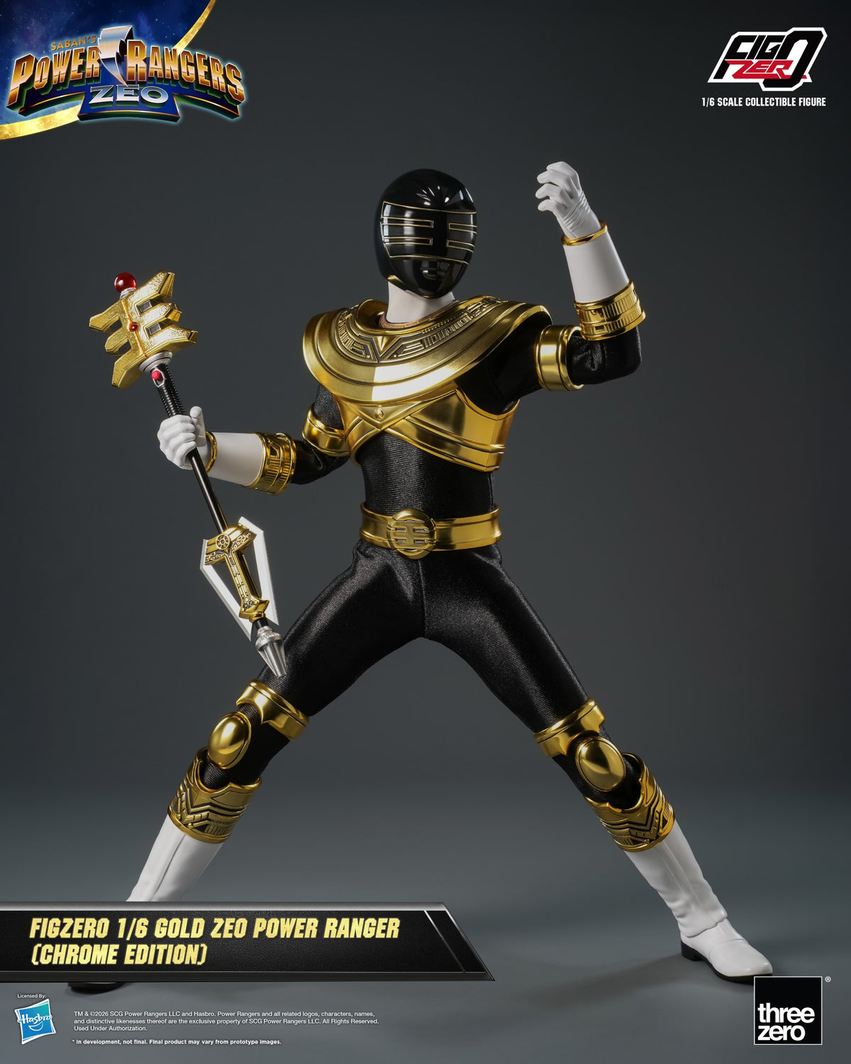 [PREORDER] FigZero Gold Zeo Ranger (Chrome Edition) 1/6 Collectible Figure