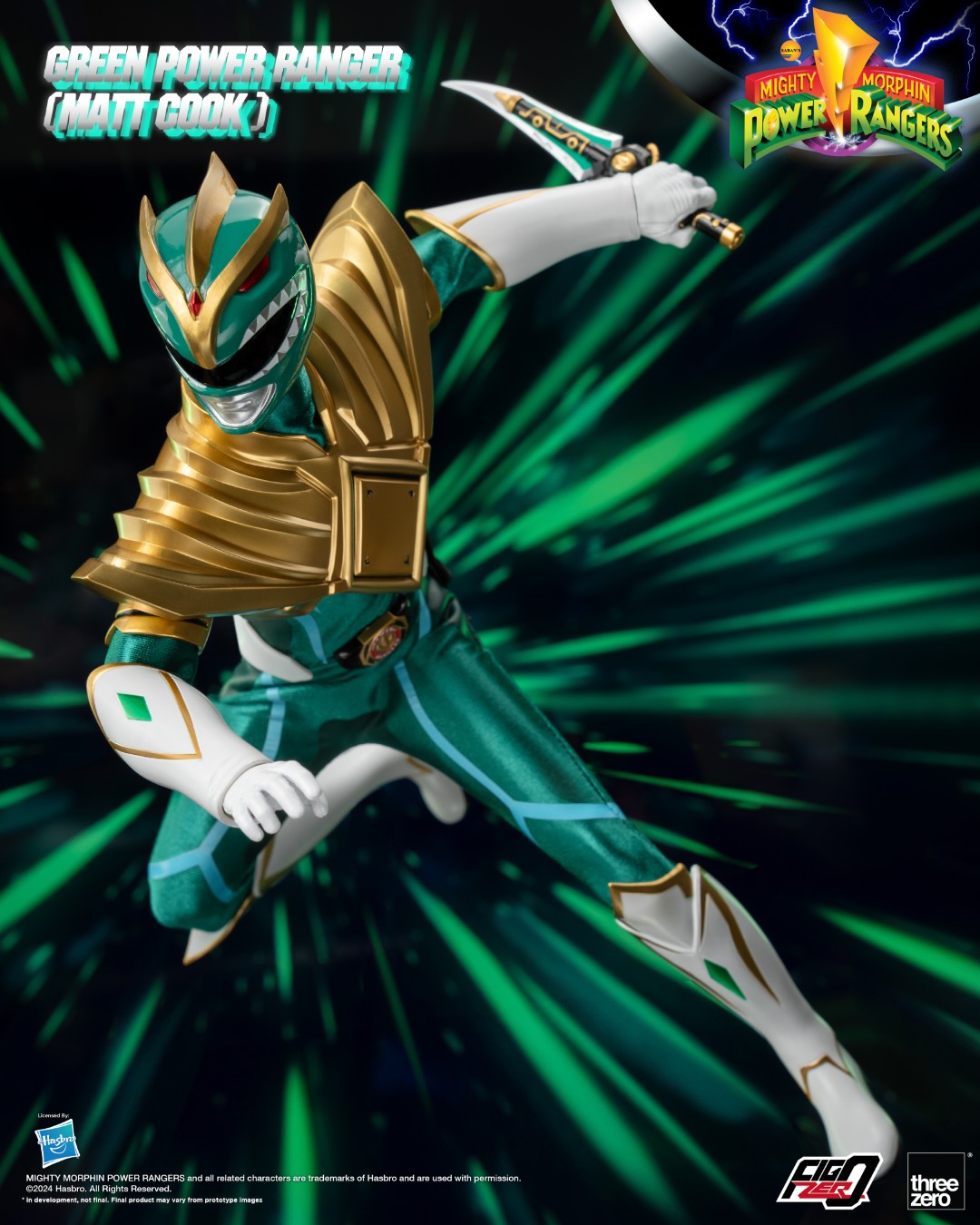 [PREORDER] FigZero Green Ranger (Matt Cook) Chaos Energy Version - Mighty Morphin Power Rangers