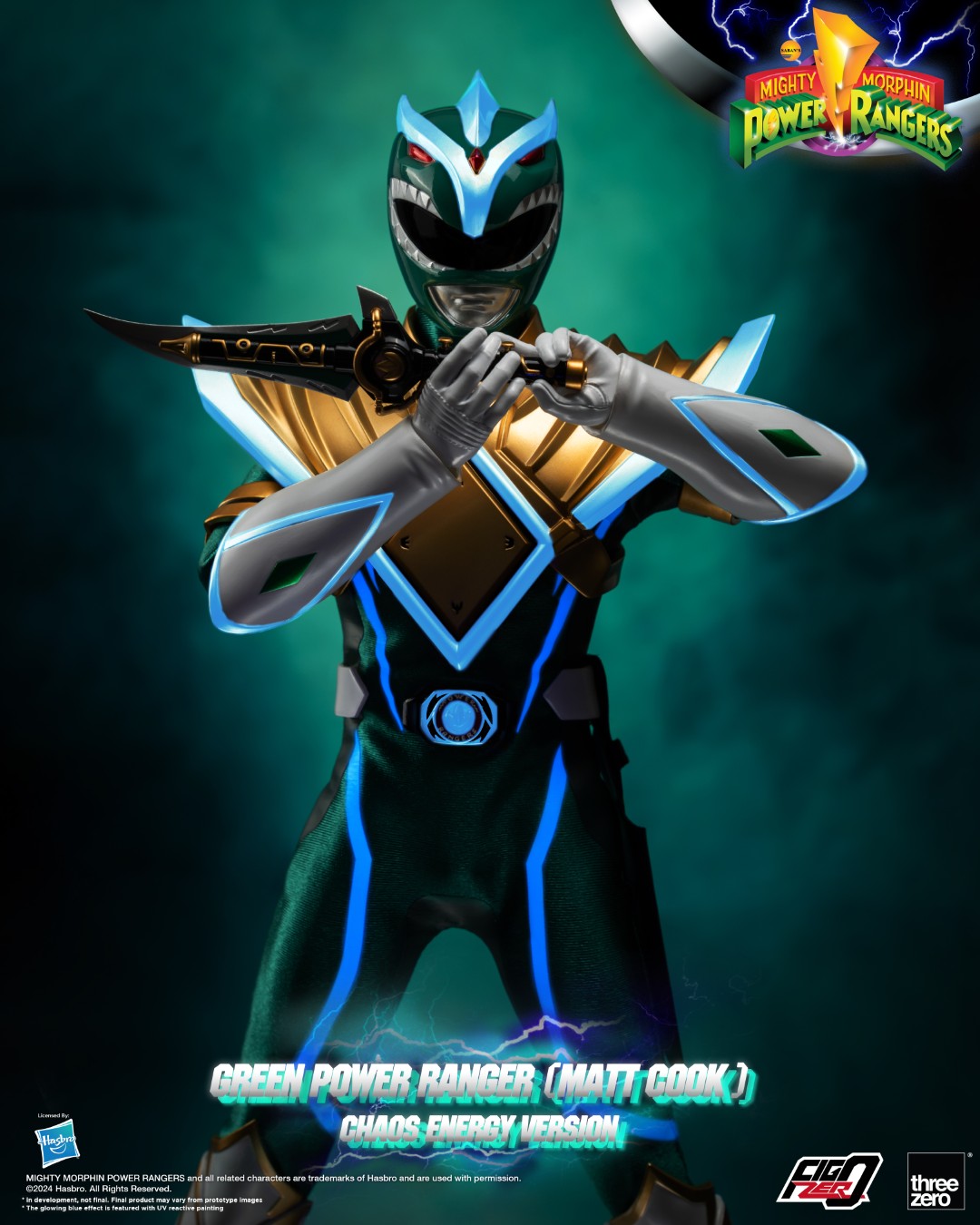 [PREORDER] FigZero Green Ranger (Matt Cook) Chaos Energy Version - Mighty Morphin Power Rangers