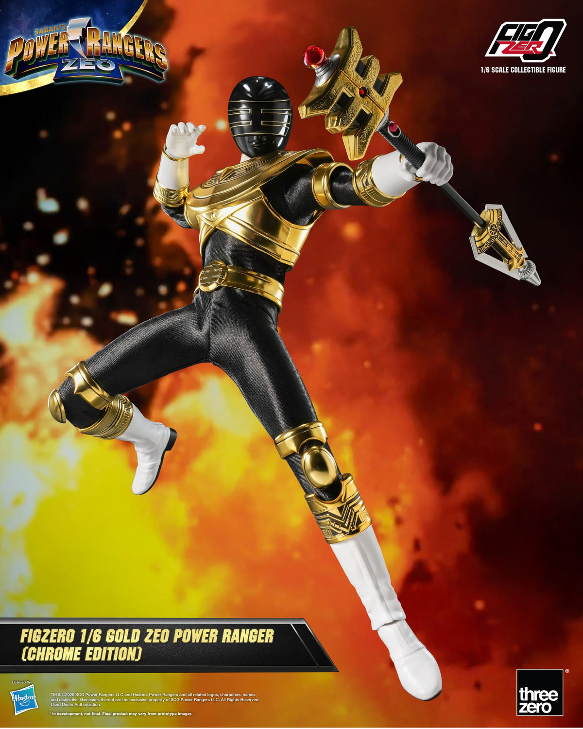 [PREORDER] FigZero Gold Zeo Ranger (Chrome Edition) 1/6 Collectible Figure