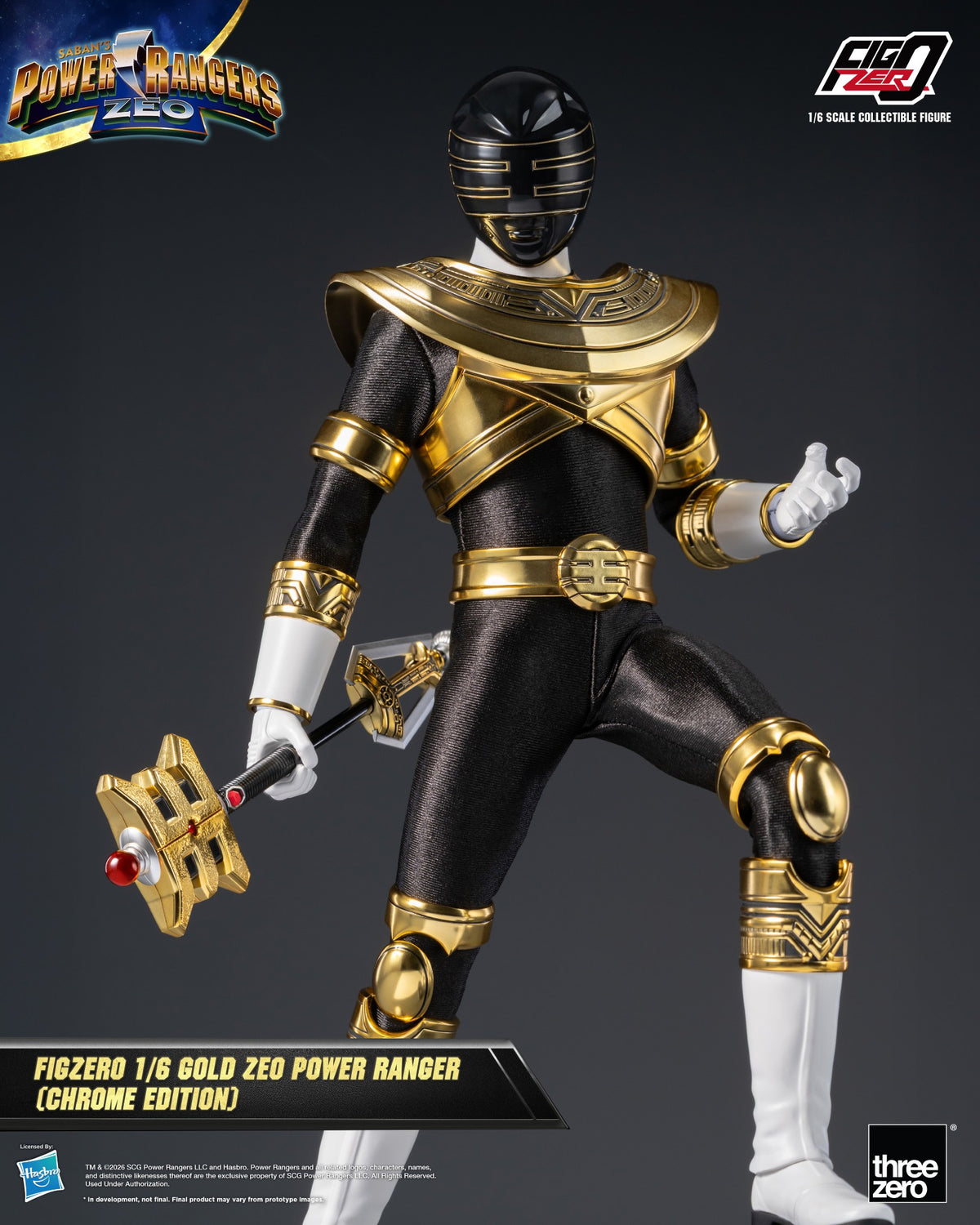 [PREORDER] FigZero Gold Zeo Ranger (Chrome Edition) 1/6 Collectible Figure