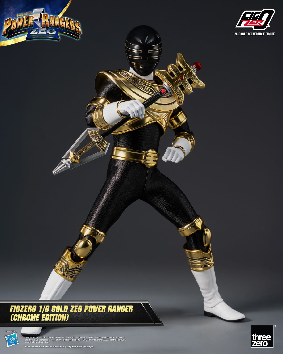 [PREORDER] FigZero Gold Zeo Ranger (Chrome Edition) 1/6 Collectible Figure