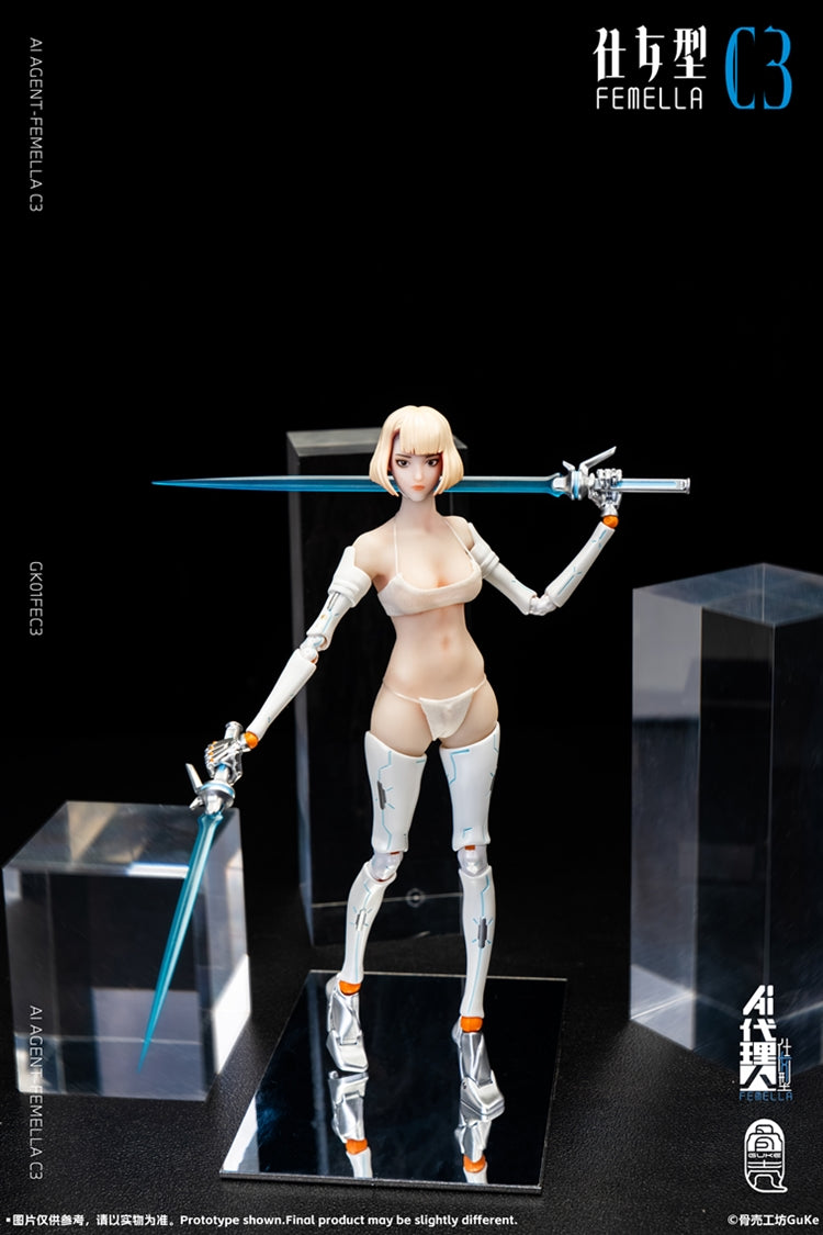 [PREORDER] GUKE Agent-Femella C3 1/2 Action Figure - Solid Color Ver