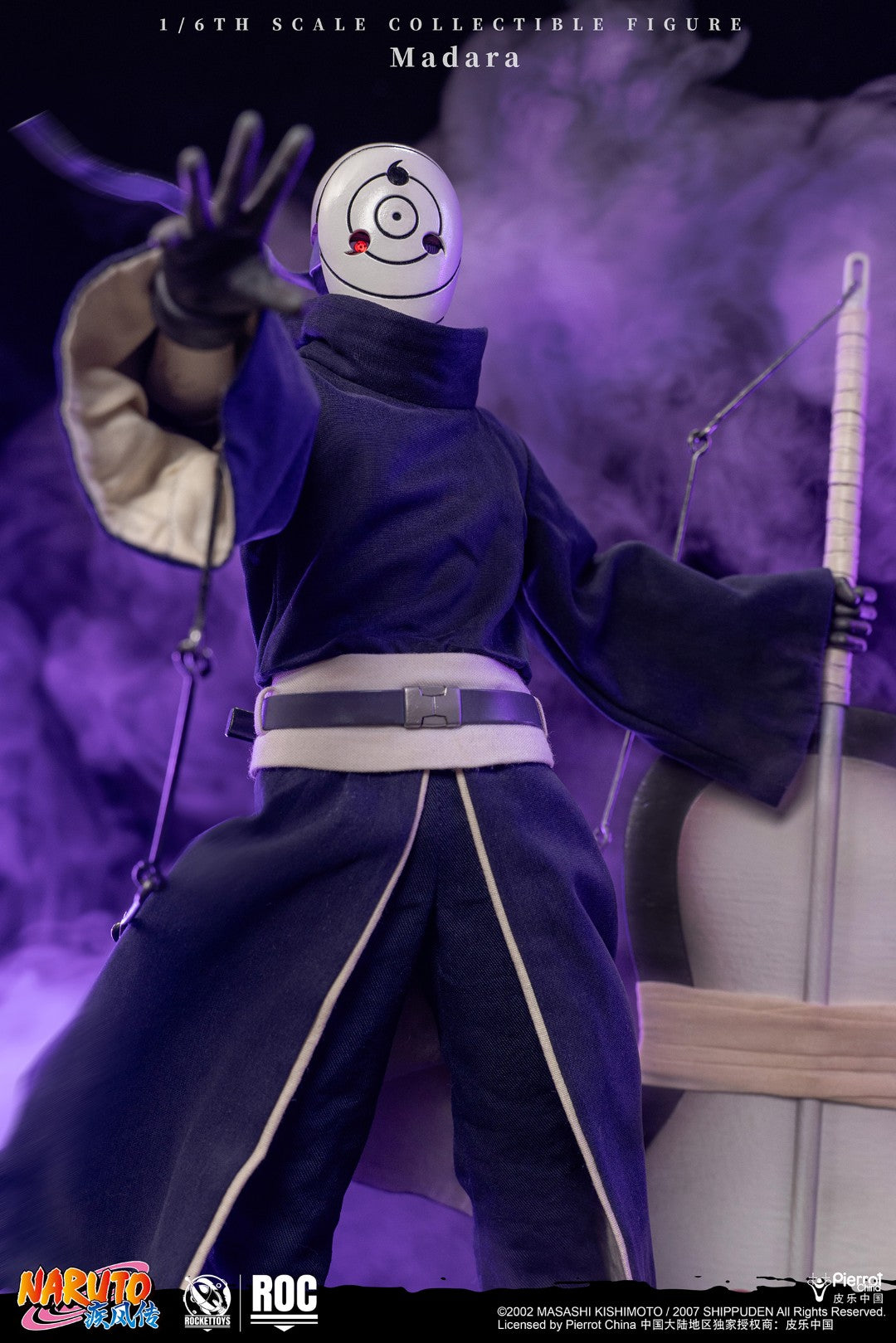 [PREORDER] ROCKET TOYS Madara Uchiha (White Mask) - Naruto 1/6 Scale Action Figure