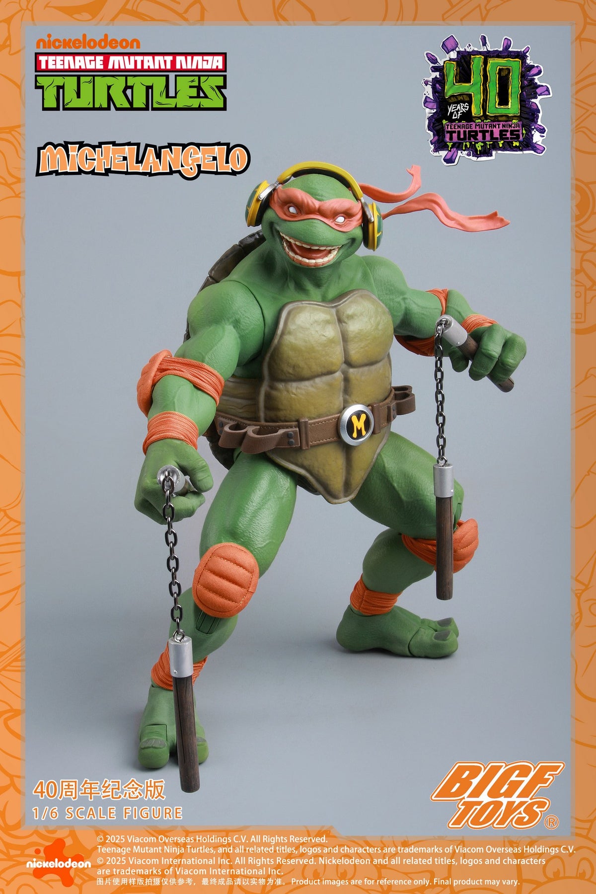 [PREORDER] BIGF Toys Michelangelo TMNT 40th Anniversary 1/6 Scale Figure