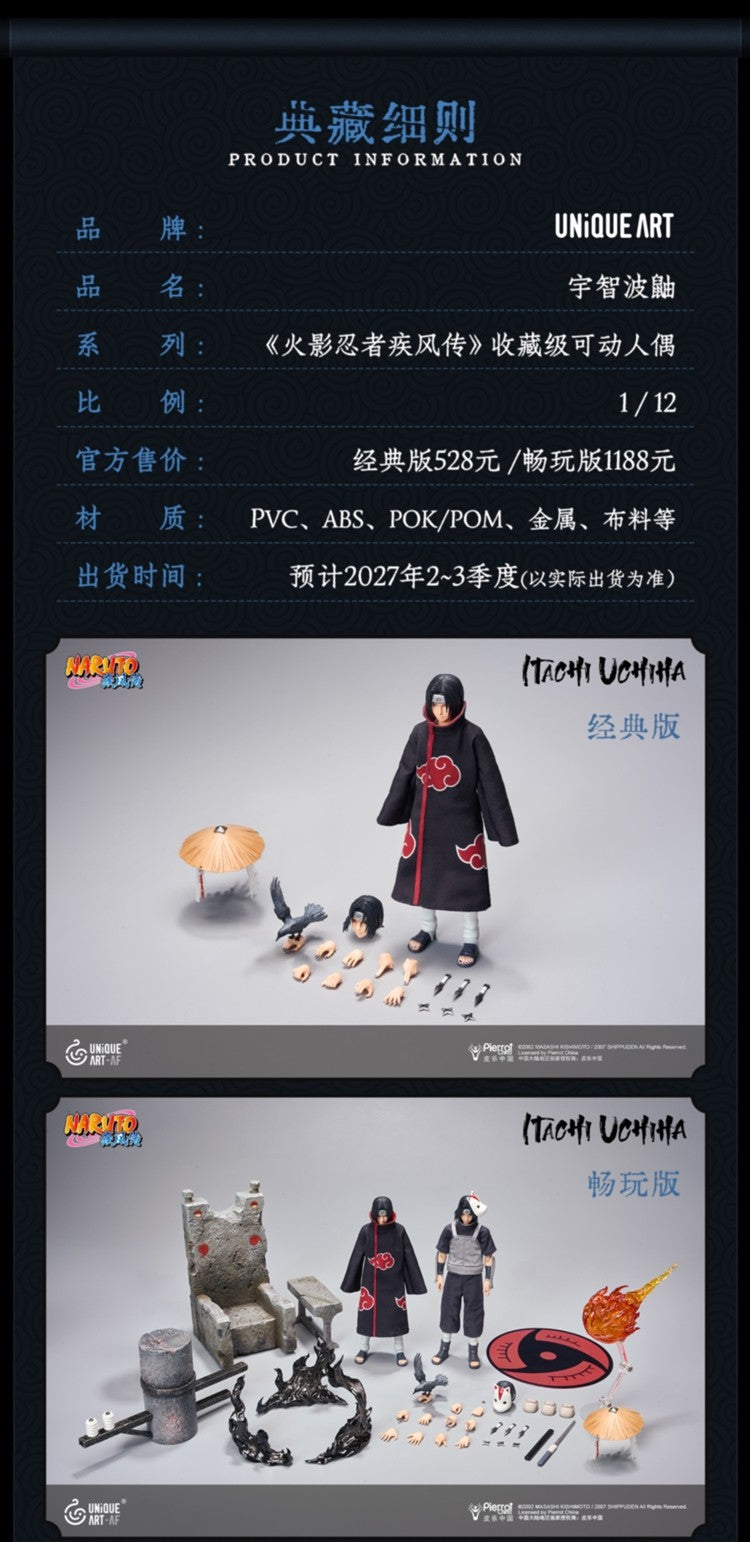 [PREORDER] UNiQUE ART Itachi Uchiha 1/12 Scale Action Figure (Play Version)