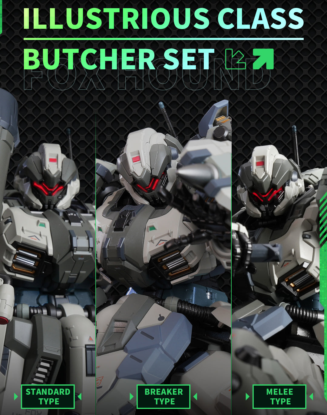 [PREORDER] MOSHOW Progenitor Effect Illustrious Class Fox Hound Butcher Team Set