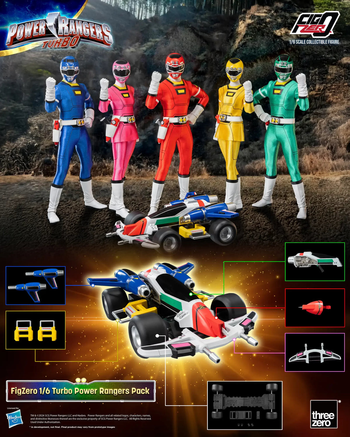 [PREORDER] FigZero Power Rangers Turbo 1/6 Scale Figure Team Pack