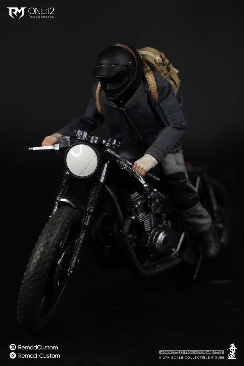 bird helmet motorcycle action figure RemadCustom RM-013 Motorcycle Ranger 1/12 Scale Action Figure