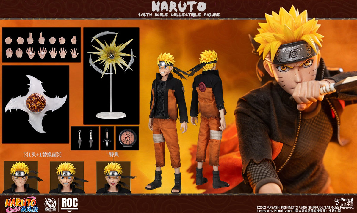[PREORDER] ROCKET TOYS Naruto Uzumaki Battle-Damagred Ver 1/6 Scale Action Figure