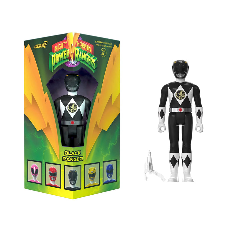 SDCC 2023 Black Ranger Triangle Box ReAction Figure