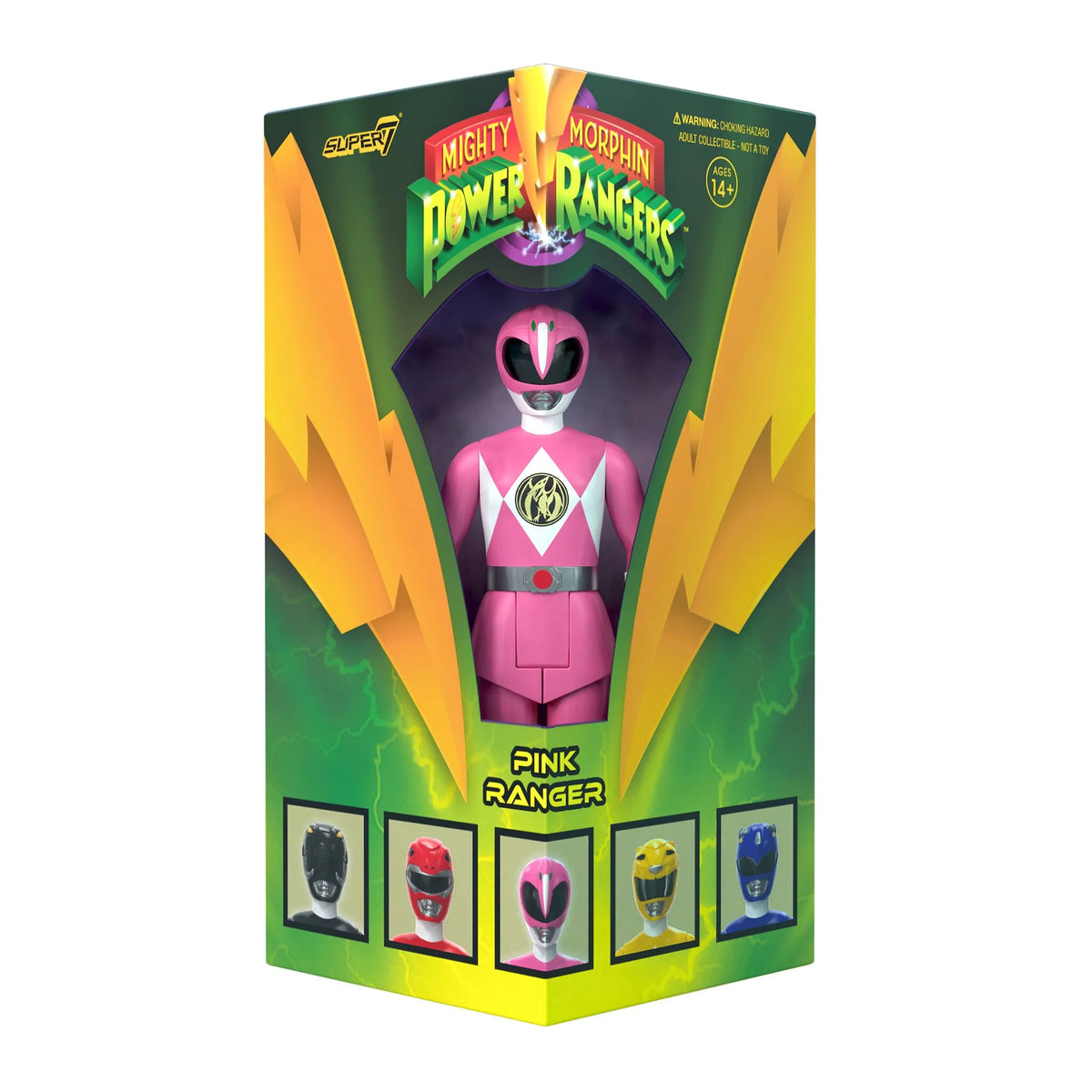 SDCC 2023 Pink Ranger Triangle Box ReAction Figure