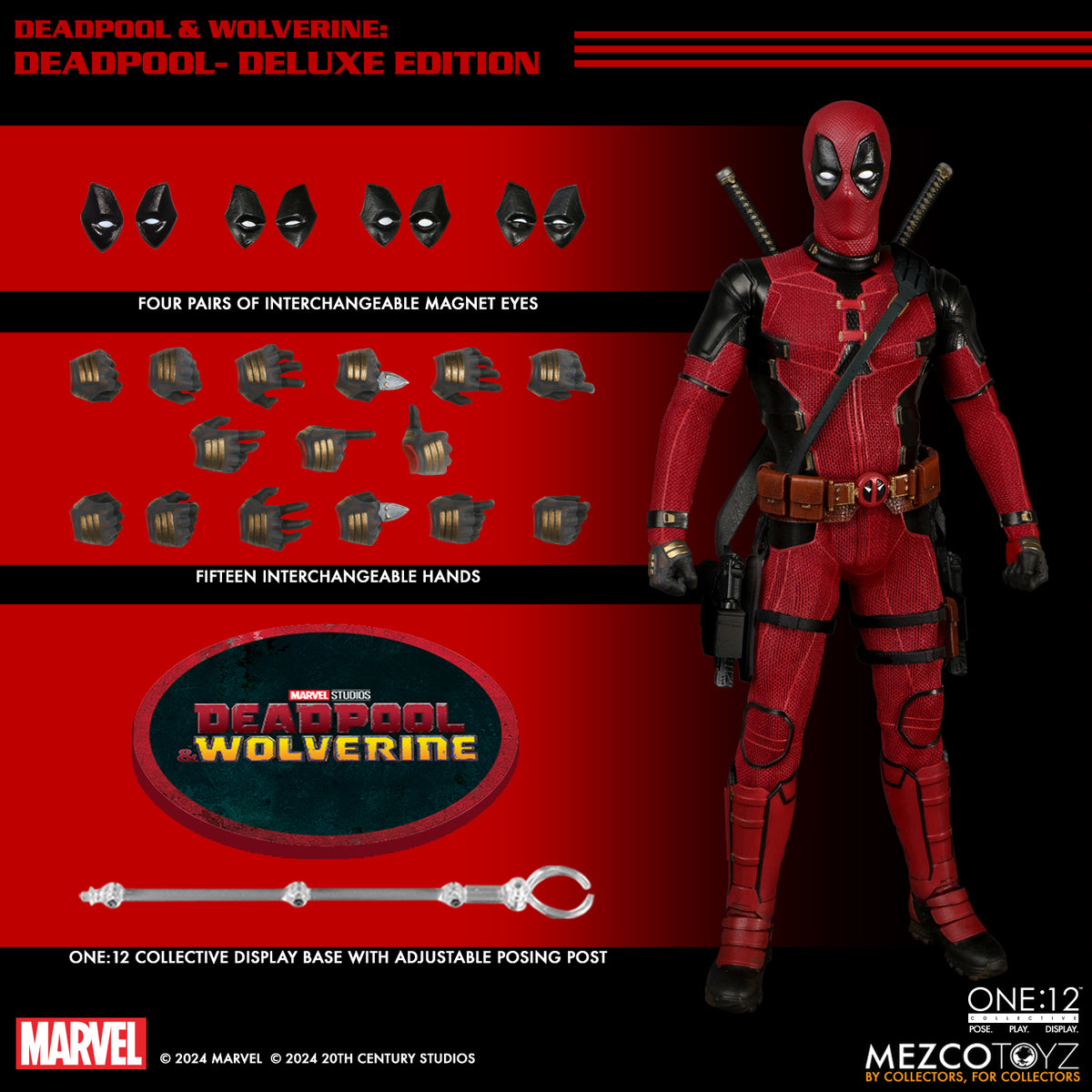 [PREORDER] Mezco One:12 Collective Deadpool DLX Action Figure - Deadpool & Wolverine