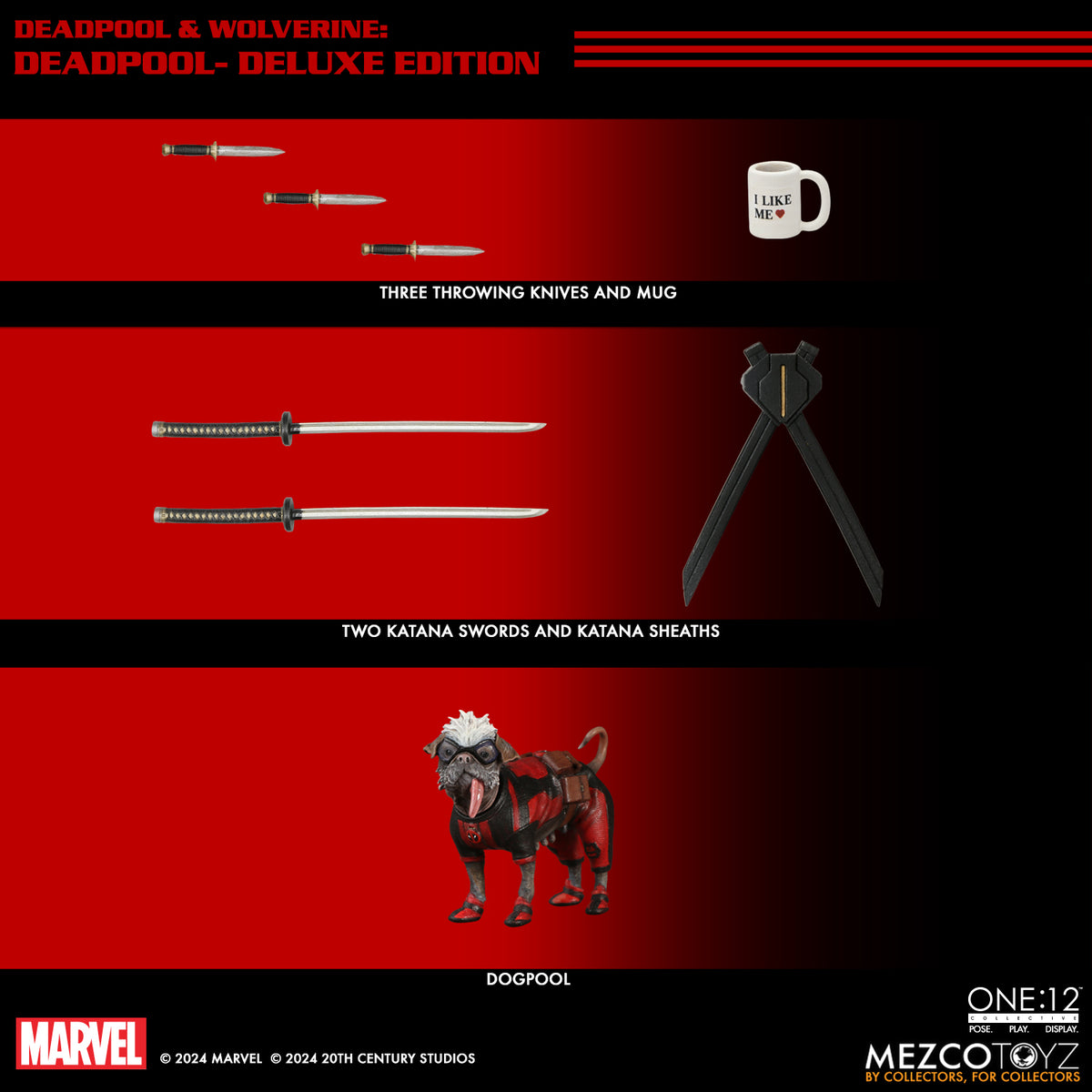 [PREORDER] Mezco One:12 Collective Deadpool DLX Action Figure - Deadpool & Wolverine