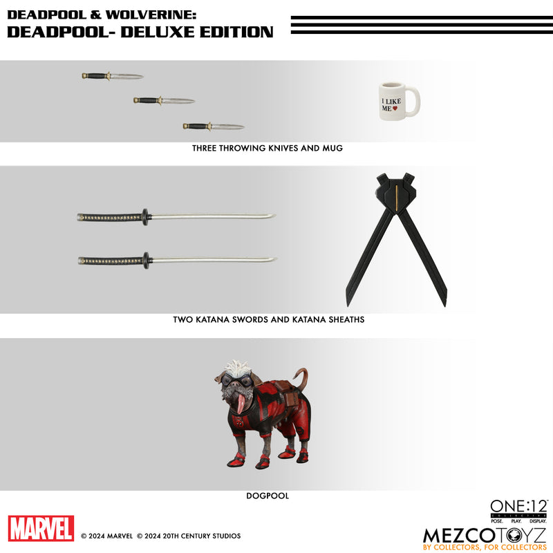 [PREORDER] Mezco One:12 Collective Deadpool DLX Action Figure - Deadpool & Wolverine