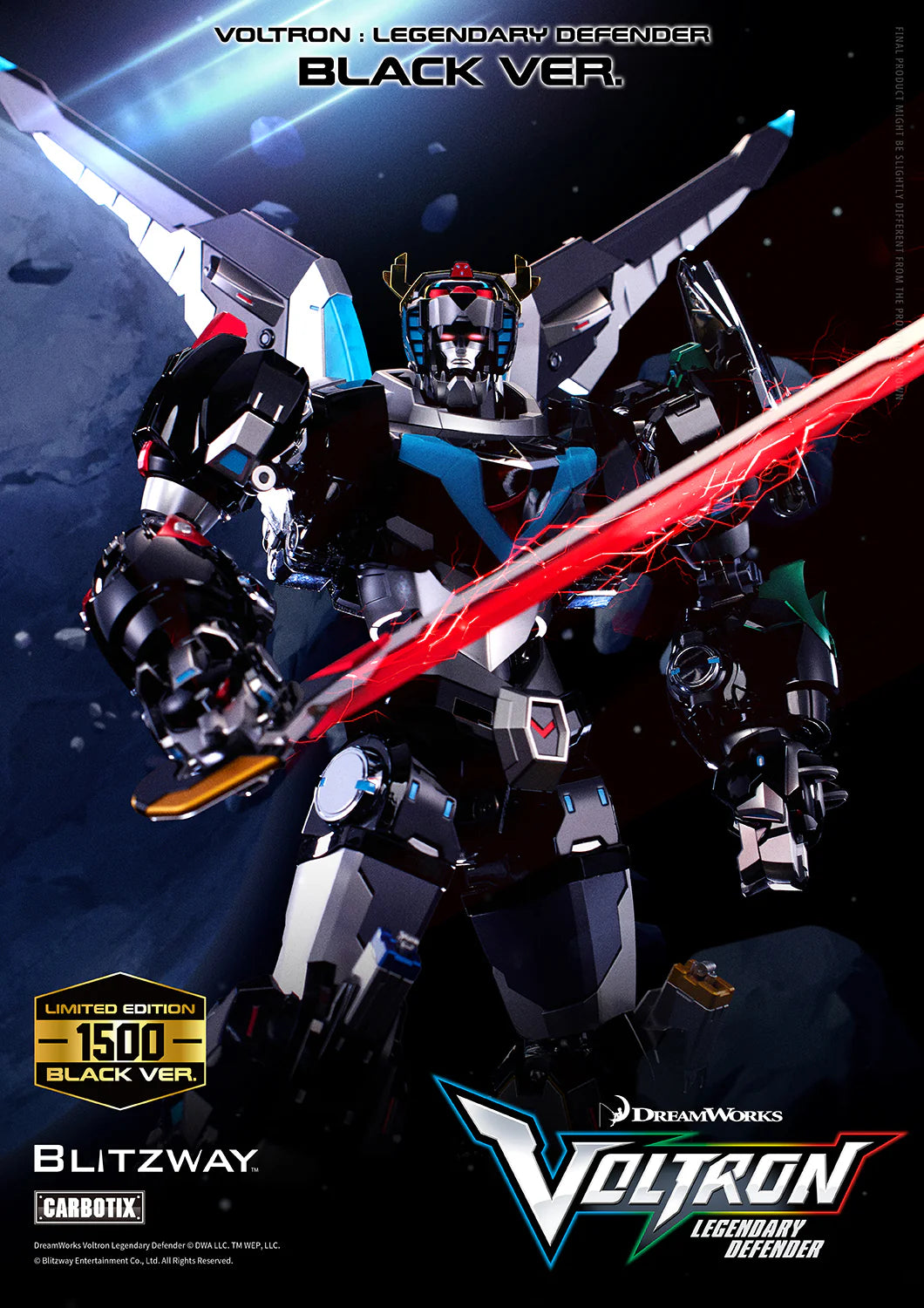Blitzway CARBOTIX Voltron Legendary Defender - Black Ver