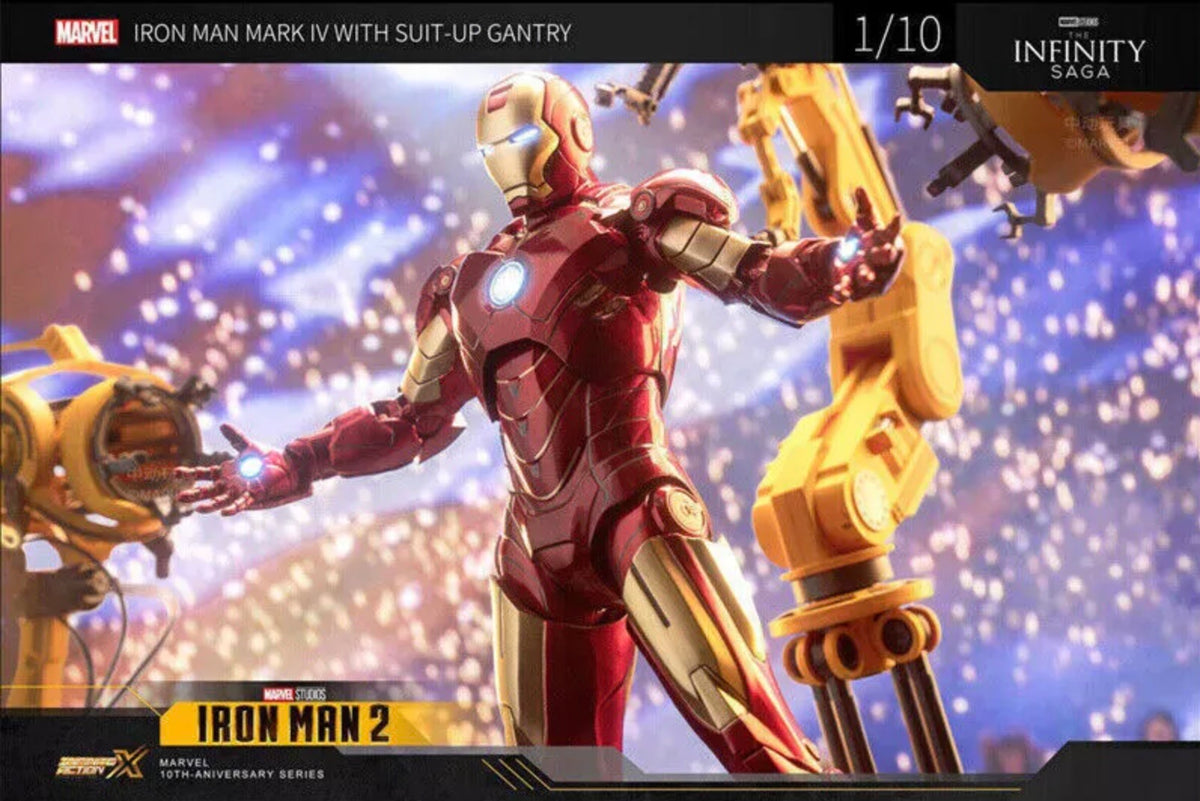 ZD Toys Iron Man Mark IV Suit Up Gantry 1/10 Action Figure Set