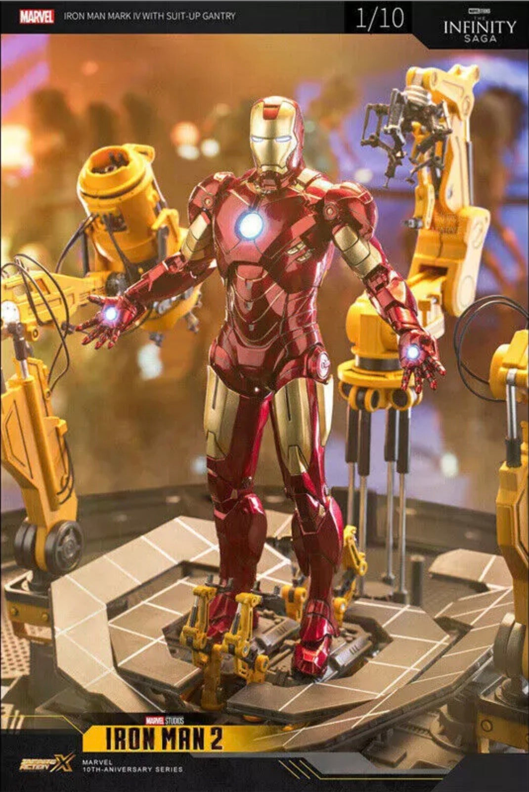 ZD Toys Iron Man Mark IV Suit Up Gantry 1/10 Action Figure Set