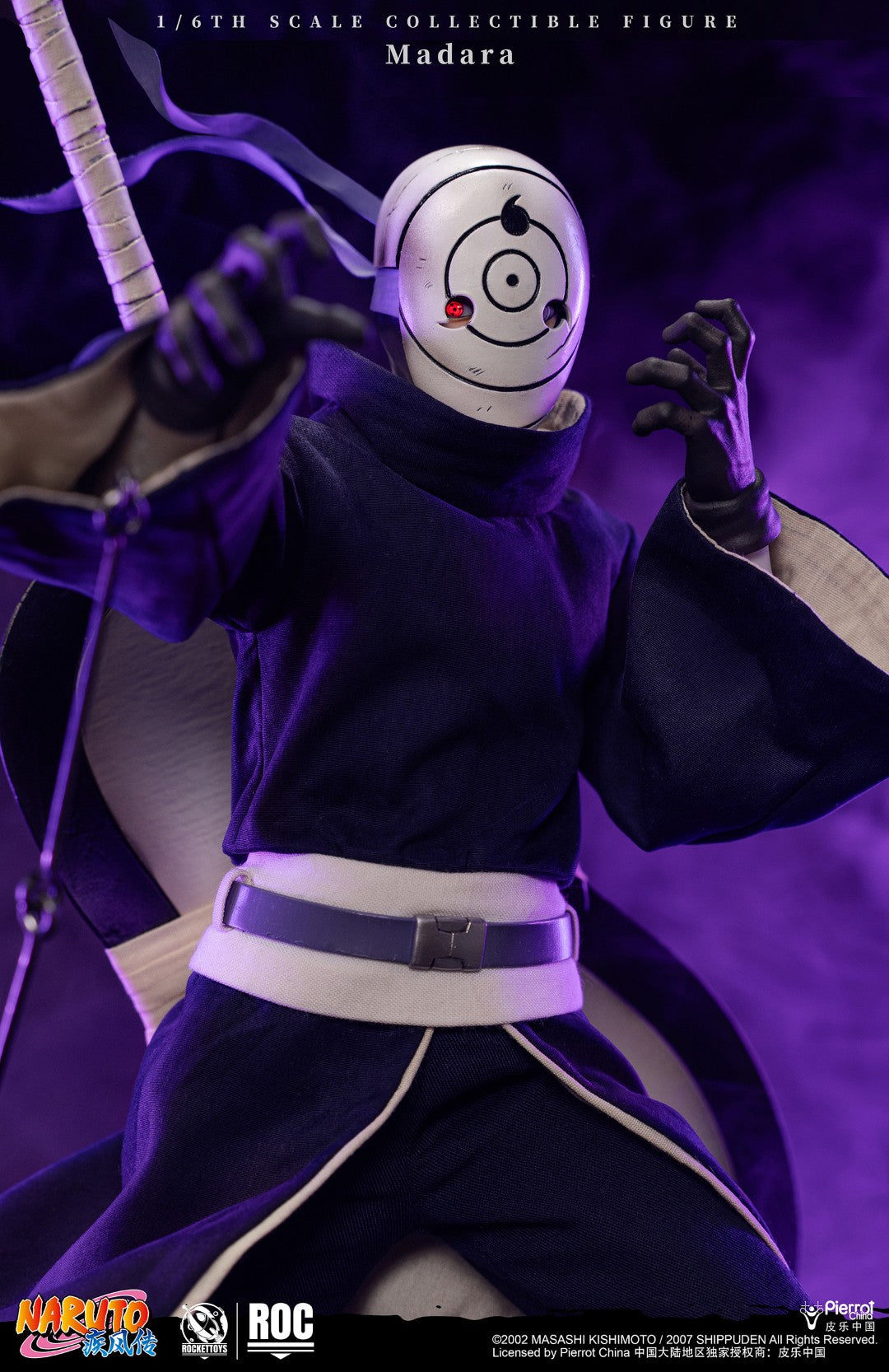 [PREORDER] ROCKET TOYS Madara Uchiha (White Mask) - Naruto 1/6 Scale Action Figure