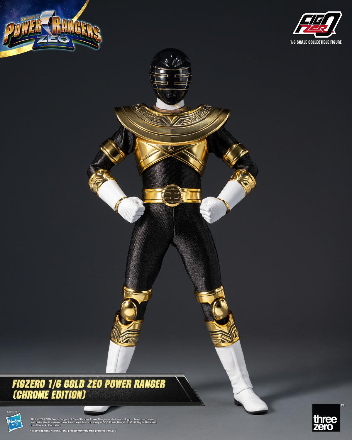[PREORDER] FigZero Gold Zeo Ranger (Chrome Edition) 1/6 Collectible Figure