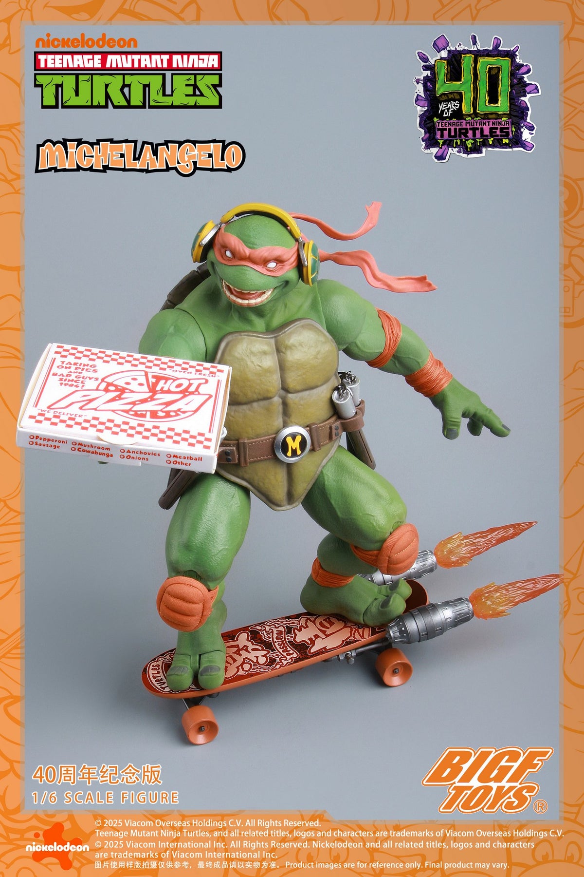 [PREORDER] BIGF Toys Michelangelo TMNT 40th Anniversary 1/6 Scale Figure