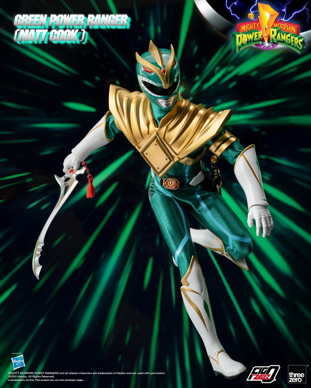 [PREORDER] FigZero Green Ranger (Matt Cook) Chaos Energy Version - Mighty Morphin Power Rangers
