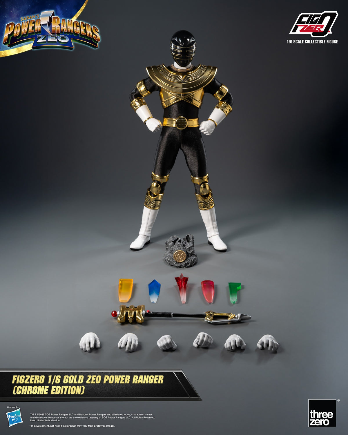 [PREORDER] FigZero Gold Zeo Ranger (Chrome Edition) 1/6 Collectible Figure
