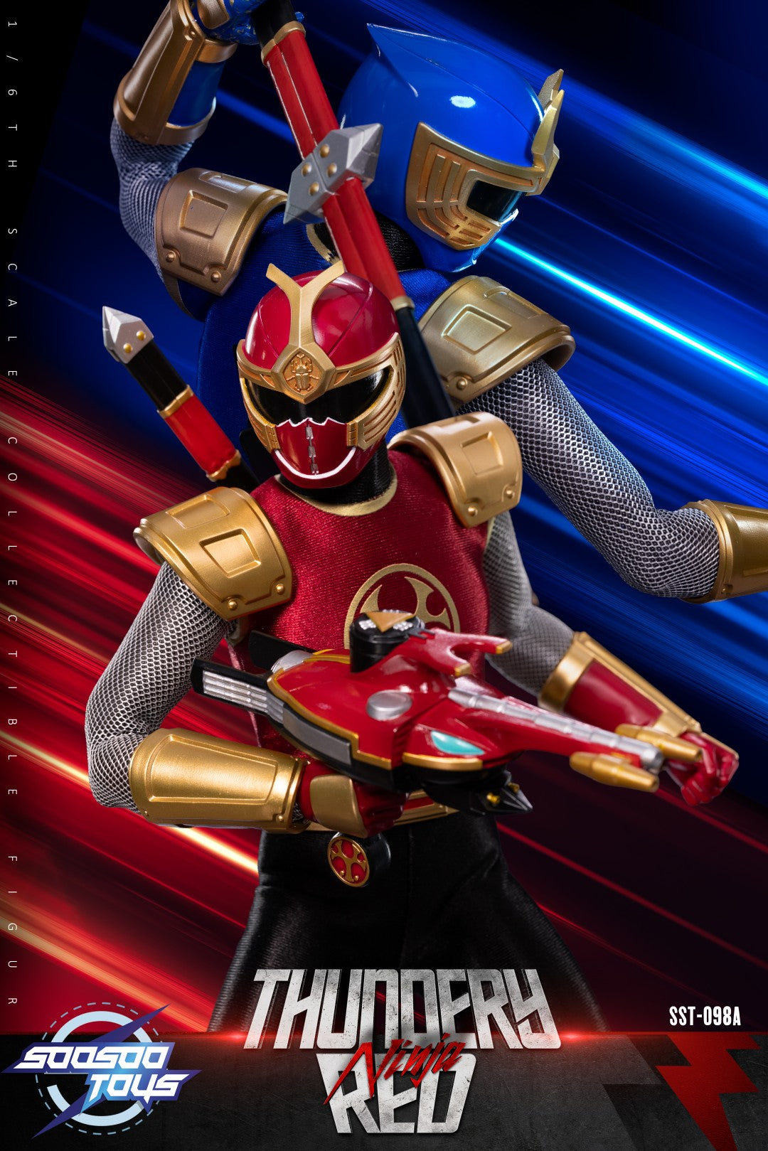 [PREORDER] Soosootoys SST098 Thundery Red & Blue Ninja 1/6 Action Figure Set
