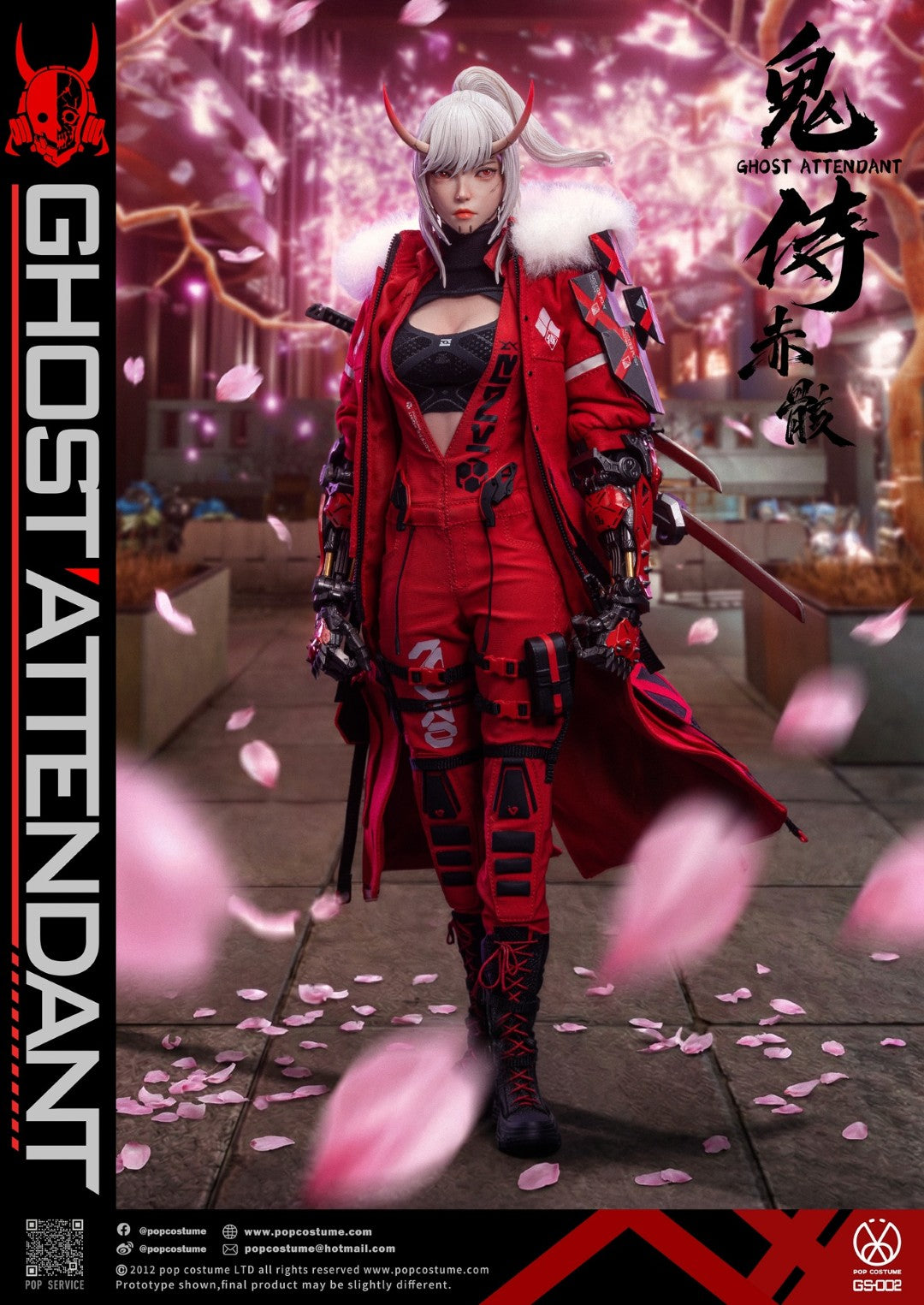 [PREORDER] POPCOSTUME GS-002 Ghost Attendant Red Remains 1/6 Action Figure